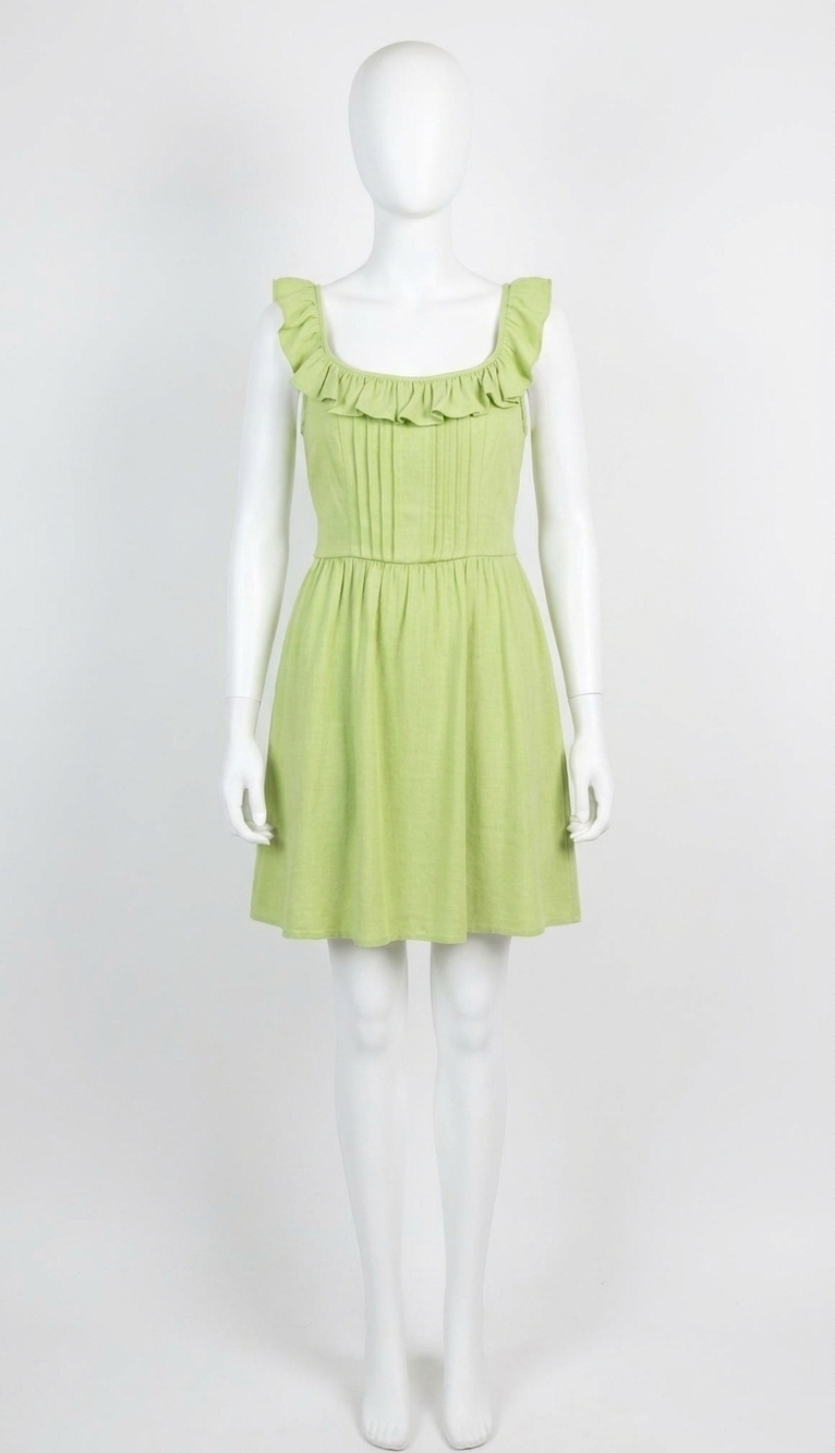 NEW SADIE & SAGE soft summer dress in celery green